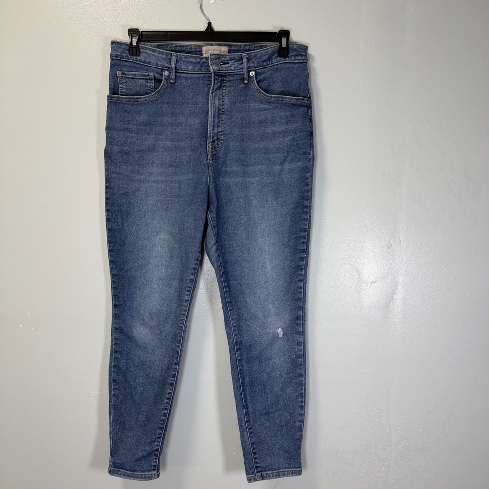 Everlane The Curvy Way High Skinny Organic Cotton Blue Jeans Sz 34